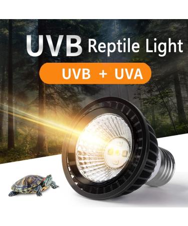 Qiheng Reptile Heat Lamp: UVA+UVB Turtle Sun Lamp & Pet Heating Light Bulb - Optimal Basking for Reptiles - Buy Online on GoSupps.com