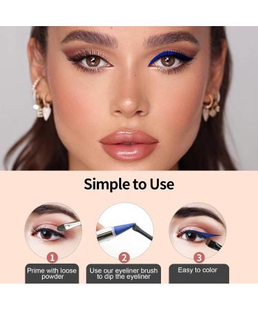 3-Piece Waterproof Gel Eyeliner Set - Quick Drying Long-Lasting Colored Eyeliner with Brush - Perfect Gift for Women & Girls - Buy Online on GoSupps.com