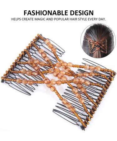 Magic Hair Comb Clip Magic Hair Beauty Decoration Comb(Brown) - Buy Online on GoSupps.com