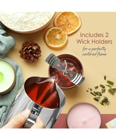 Hearth & Harbor 5lb Soy Candle Wax Kit with Premium Flakes, Cotton Wicks, Stickers, and Centering Devices for Candle Making - Buy Online on GoSupps.com