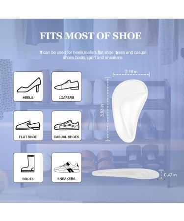 Arch Support Insoles for Flat Feet - 6 Pairs Gel Cushions for Plantar Fasciitis - Reusable Adhesive Pads for Foot Pain Relief - One Size Fits All - Buy Online on GoSupps.com