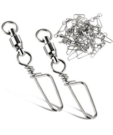 Amabro 25 pieces of fishing hits ball bearing vertebrae with stainless steel turned joints corrosion-resistant high strength for sweet and salt water 2# 44lb