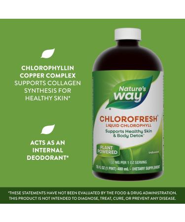 Nature's Way Chlorofresh Liquid Chlorophyll Supports Healthy Skin & Body Detox* Internal Deodorant Supplement* Supports Liver Detoxification Pathways* Unflavored 16 Fl. Oz 16 Fl Oz (Pack of 1) - Buy Online on GoSupps.com
