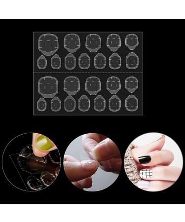 ILamourCar False Nails Stickers 240 Pcs Double-Side Glue Nail Sticker Waterproof Breathable False Nail Glue Stickers for DIY Nail Art Decoration (10 Sheets) - Buy Online on GoSupps.com