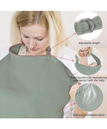 Cotton Nursing Cover for Breastfeeding & Multi-Use Car Seat/Stroller Cover - Grey - Buy Online on GoSupps.com