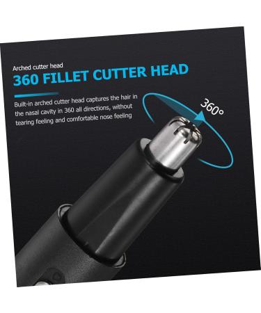 Ipetboom Electric Nose Hair Trimmer for Men - Facial Cleaner & Vibrissa Clipper Compact 13x1.6cm Black - International Shipping Available - Buy Online on GoSupps.com