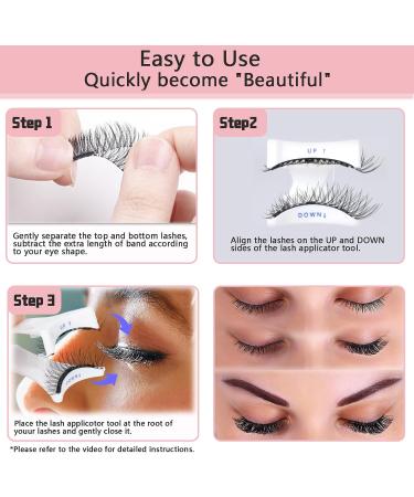 Magnetic Eyelashes with Applicator Magnetic Lashes Natural Look False Eyelashes Magnetic Reusable Magnetic Eyelashes without Eyeliner Magnetic lashes No Glue Birthday Gifts for Women Gifts for Women - Buy Online on GoSupps.com