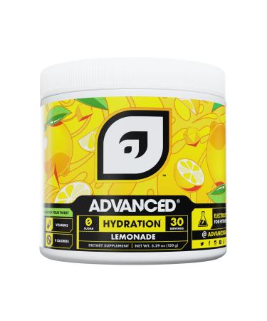 Hydration by ADVANCED - High-Performance Electrolyte Drink Mix With B Vitamins For All-Day Hydration - Caffeine Free Zero Calories Sugar Free & Keto Friendly - (30 Servings Lemonade)