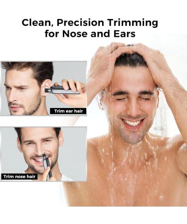Premium USB Rechargeable Nose Hair Trimmer with LCD Display | Waterproof Dual Edge Blades for Men & Women | Efficient Ear & Nose Hair Clipper - Buy Online on GoSupps.com