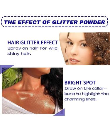 Shiny Body Glitter Spray for Skin, Hair & Clothing - Waterproof & Quick-Drying Formula for Prom, Festival & Stage Makeup - Buy Online on GoSupps.com