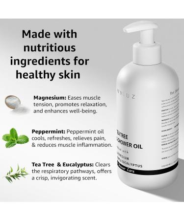 In-Shower Body Conditioner | 2-in-1 Wet Skin Moisturizer & Bath Oil for Soft Skin | Peppermint & Tea Tree Muscle Recovery | Spa Self Care Gift - Buy Online on GoSupps.com