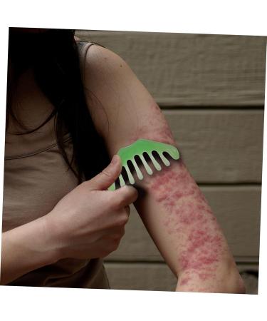 Fomiyes 2-Stroke Massage Comb & 8-Teeth Gua Sha Tool | Jade Scraping Massage Device for Enhanced Circulation - Ships Internationally - Buy Online on GoSupps.com