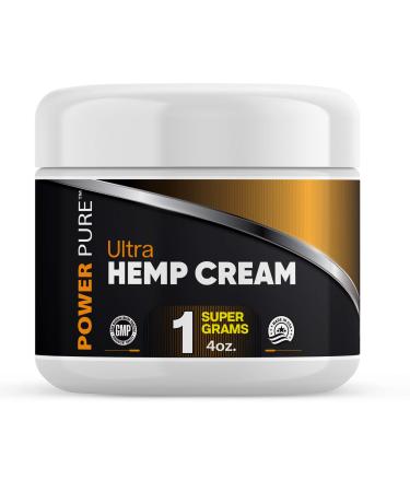 HEMPERATURE Power Pure Hemp Cream 1000Mg 4 Ounce Jar for Lower Back Neck Knees and hand Discomfort and Stiffness. Our Joint Rub doesn t make False Claims of 340 000 000Mg which is not possible