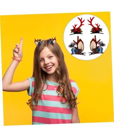 FRCOLOR 6 Pairs Christmas Antler Hair Clip Christmas Horn Hair Clips Christmas Horn Headwear Antler Horn Hairpins Women's Hair Accessories Party Hairpin Fabric Alligator Clip Korean Child - Buy Online on GoSupps.com