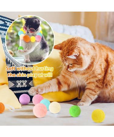 BGTLJKD 100-Piece Interactive Cat Toy Balls - Plush Noiseless Balls for Kittens & Cats | Perfect for Indoor Play & Training - Buy Online on GoSupps.com