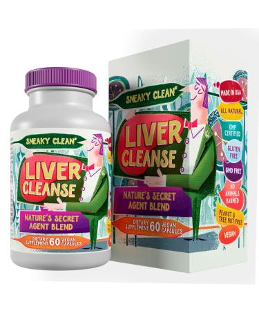 Liver Cleanse Support Supplement w Milk Thistle - Nature's Secret Agent Blend 60 Count (Pack of 1)