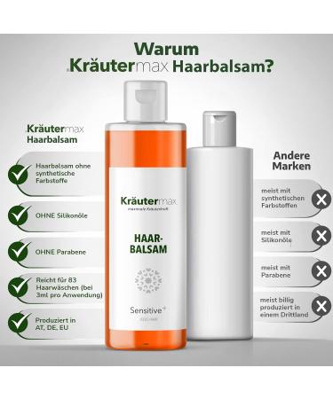 Herbal Max Hair Balm - Natural Silicone-Free Conditioner for Shiny Manageable Hair | 250ml Intensive Care - Buy Online on GoSupps.com