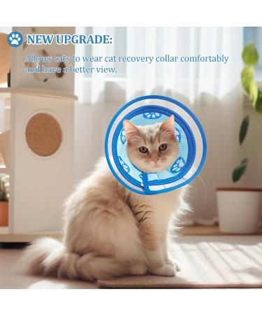 Buy Ohcozzy Adjustable Sore Crane Cat Collar - Transparent & Breathable Protective Collar (S Gray) | Pet Recovery Solution - Buy Online on GoSupps.com
