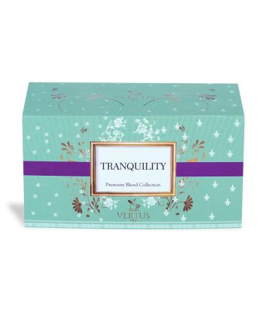 VERTUS TEA TRANQUILITY Hibiscus Teabags For Stress Relief | Lavender Hibiscus Sahatavri Blue Corn flower St John's-wort Bergamot Extract | 25 UNITS | Premium Blend | Kangra Tea