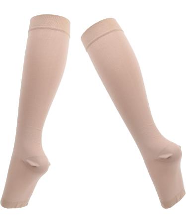 Keenso High Compression Open Toe Stockings for Varicose Veins Surgery - Mid Tube Size (S) | International Shipping Available - Buy Online on GoSupps.com