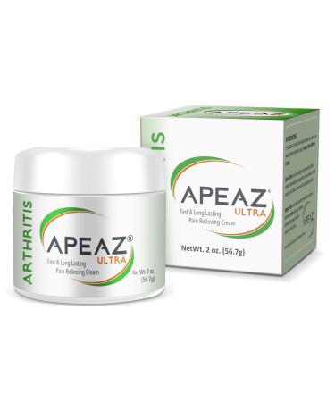 Apeaz - Arthritis Pain Relief Topical Cream (2oz jar) with Menthol MSM Camphor - Temporary Relief of Minor Aches & Pains in Muscles & Joints from Backache Arthritis Strains Bruises and Sprains