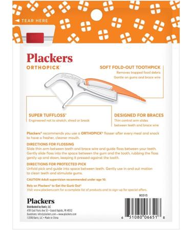 Plackers Orthopick Dental Flossers - 36 Count for Effective Oral Care - Buy Online on GoSupps.com