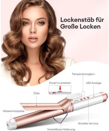 CCKeyin 3-in-1 Curling Iron Set | Ceramic Wave Iron with 3 Barrels for Large Curls | Multifunctional Hair Styling Tool - Buy Online on GoSupps.com