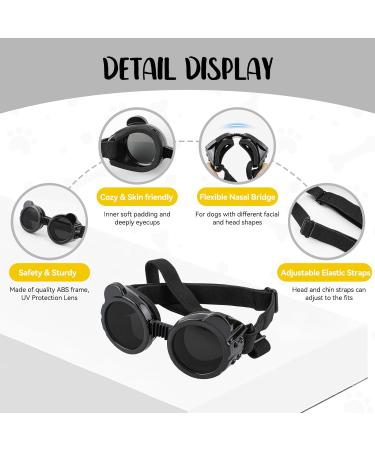 Stylish Panda UV Glasses for Small Dogs - Eye Protection & Windproof Cat Glasses - Buy Online on GoSupps.com