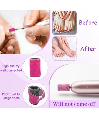 Pink Sanding Bands 100pcs 180 Grit for Nail Drill - Professional Fine Sanding Bands for Natural Nails - 3/32 Inch Nail Drill Bit Included - Buy Online on GoSupps.com