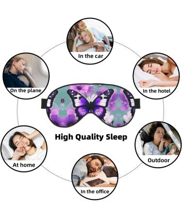 Purple Butterfly Double-Sided Sleep Eye Mask | Comfort Soft Blindfold with Adjustable Strap | Light Blocking for Perfect Rest - Buy Online on GoSupps.com