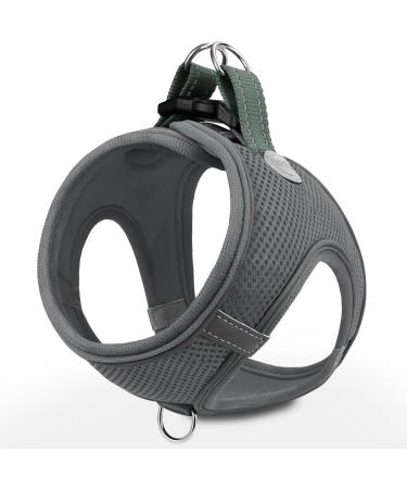 Joyal dog harness reflective soft padded dog dishes air-mesh breathable breast dishes for small medium-sized dogs M gray M-breast: 42-47cm gray - Buy Online on GoSupps.com