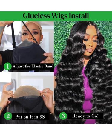 20 Inch HD Body Wave Lace Front Human Hair Wig for Black Women - Pre Plucked Glueless Frontal Wig - Buy Online on GoSupps.com