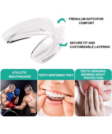 Premium BPA-Free Dental Night Guard - Stop Bruxism with Mouth Guard for Grinding and Clenching Teeth - 2 Sizes Pack of 4 (2 Pairs) - Adults & Kids - Buy Online on GoSupps.com