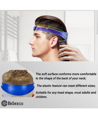 Fade Guide for Men Haircut - Adjustable Silicone Hair Trimming Template for DIY Home Cuts - Blue - Buy Online on GoSupps.com