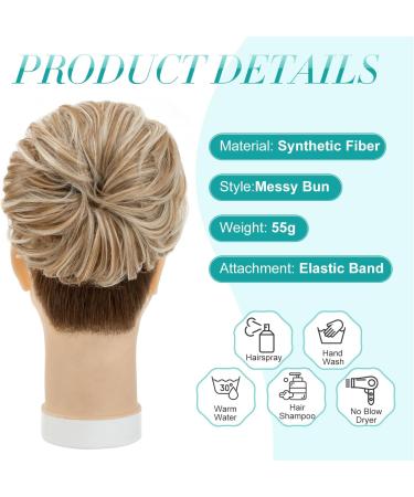 S-Noilite Women's Thick Messy Bun Hair Scrunchie - Dark Blonde Mix Bleach Blonde 27P613 - Buy Online on GoSupps.com