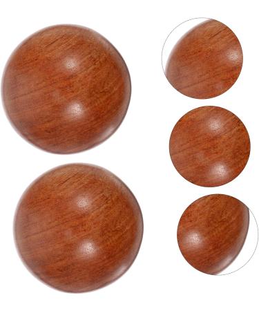 Frcolor 2-Pack Health Massage Balls - Wooden Handballs for Foot Massage - Perfect Fitness Gift | Red Rosewood & Sandalwood (5x5x5cm) - Buy Online on GoSupps.com