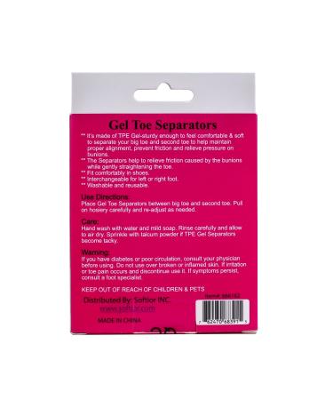 Softior 8 Pack Gel Toe Separators Spacers - Size Medium - Buy Online on GoSupps.com