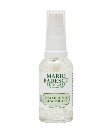 Mario Badescu Hyaluronic Dew Drops for All Skin Types | Hydrating Gel-Serum Hybrid for a Glass-like Glow | Formulated with Sodium Hyaluronate & Niacinamide | 1 FL OZ