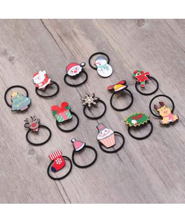 Frcolor 14Pcs Christmas Hair Ties - Santa Claus Elastic Bands & Ponytail Holders for Girls & Women - Buy Online on GoSupps.com