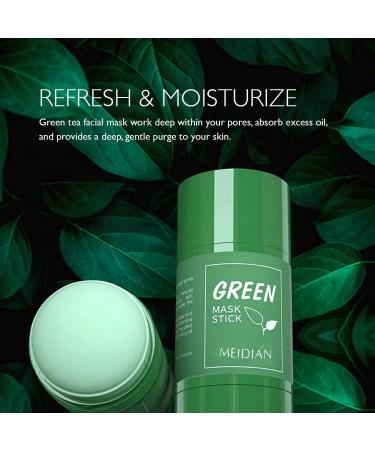 IRIYAND Green Tea Mask Stick for Face - Blackhead Remover & Pore Cleansing - 2PCS Green Tea Extract Sticks for Moisturizing & Brightening - All Skin Types - Buy Online on GoSupps.com