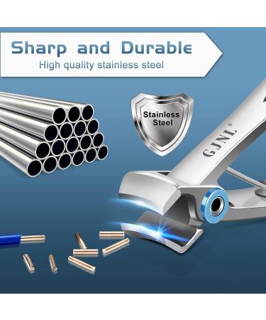 Professional Thick Nail Clippers for Men - Wide Jaw Opening, Sharp Toenail Cutter with Catcher | Durable Heavy Duty Fingernail & Toe Nail Clipper for Seniors - Buy Online on GoSupps.com