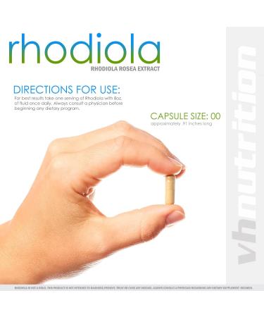 Rhodiola Rosea Supplement for Adrenal Support, Focus, Memory, and Energy - 60 Capsules | VH Nutrition - Buy Online on GoSupps.com