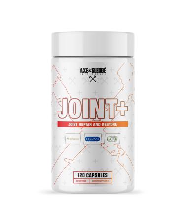 Axe & Sledge Joint+ | Joint Health Support Supplement with UC-II Collagen Glucosamine MSM Bioperine | 1g Glucosamine 500mg OptiMSM 40mg UC-II Collagen | 30 Servings