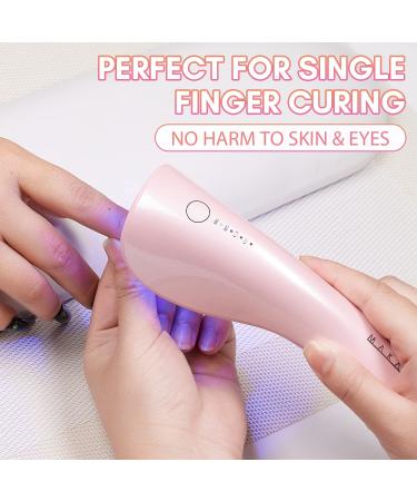 Makartt Mini Rechargeable UV LED Nail Lamp | Portable Nail Dryer with 2 Timers for Nail Art | Pink - Buy Online on GoSupps.com