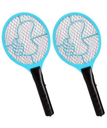SUPERDRIVE Bug Zapper 2 Pack 3000 Volts Electric Fly Swatter Fly Killer Racket for Indoor and Outdoor 2AA Batteries not Included ,Circular Circular 2 Pack
