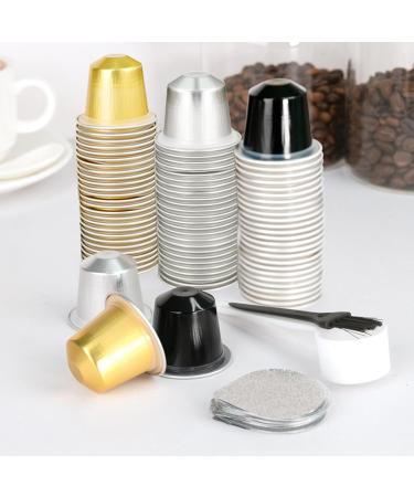  Qcwwy 50pcs Aluminum Foil Lids Seals for Reusable Coffee Pods Foil Lid Seal with 50pcs 15ml Coffee Capsules Coffee Pods Sealing Kit - Buy Online on GoSupps.com