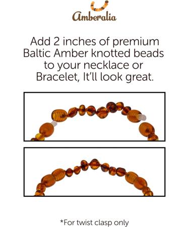 Baltic Amber 2 Extension - Polish Cognac | Necklace & Bracelet Accessory - Buy Online on GoSupps.com