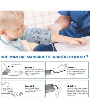 Elera Blood Pressure Cuff for Kids 15-24cm | Compatible with Most Devices | Comfort & Convenience in Silver Gray - Buy Online on GoSupps.com