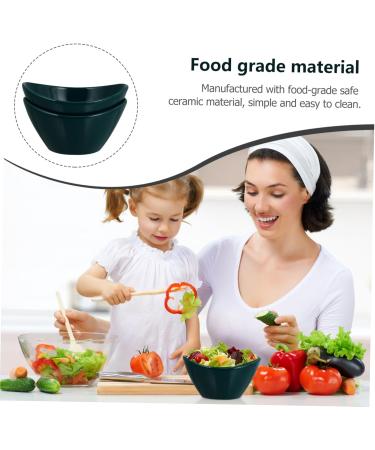 Alipis 2pcs Ingot Bowl Salad Bowl Ramen Bowls Salad Containers Household Tableware Fruit Kitchen Supplies 15.8X12.5CM Green - Buy Online on GoSupps.com