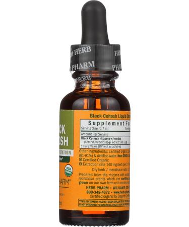 Herb Pharm Organic Black Cohosh Extract 1 Fz - Buy Online on GoSupps.com